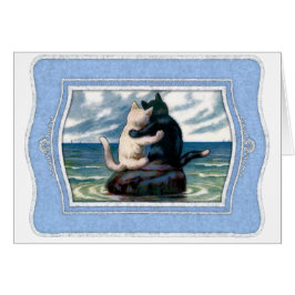 Voeg uw eigen tekst toe: Romantische katten