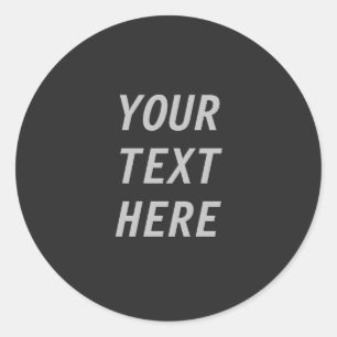 Voeg uw eigen tekst toe  ronde sticker