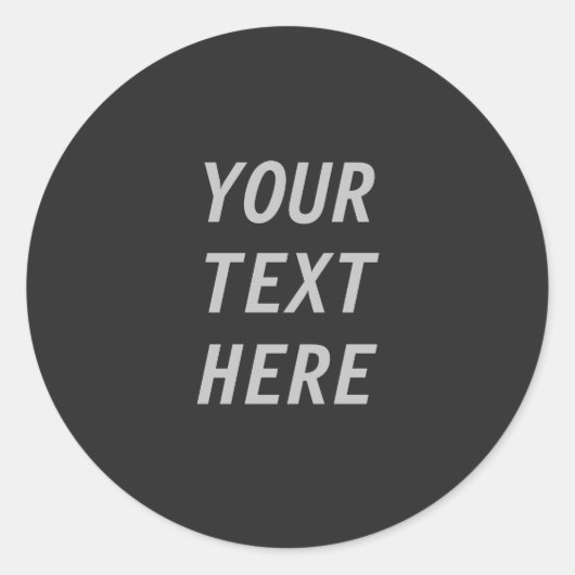 Voeg uw eigen tekst toe  ronde sticker (Voorkant)