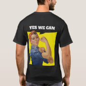 Voeg uw eigen tekst toe Rosie de Riveter Gepersona T-shirt (Achterkant)