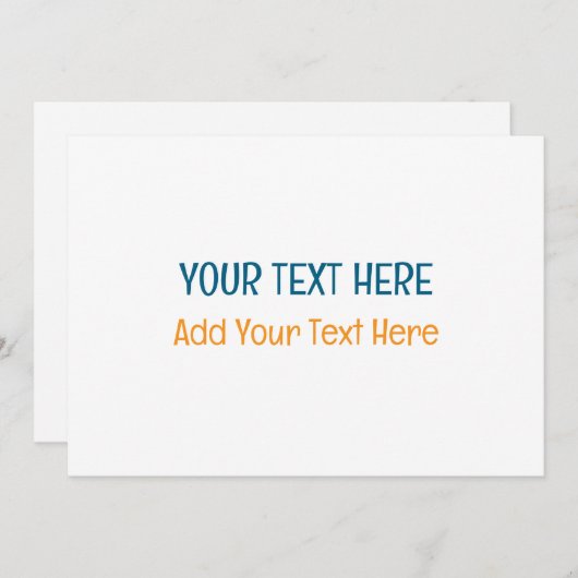 Voeg uw eigen tekst toe Slogan Minimalistisch Mode Feestdagenkaart (Voorkant / Achterkant)