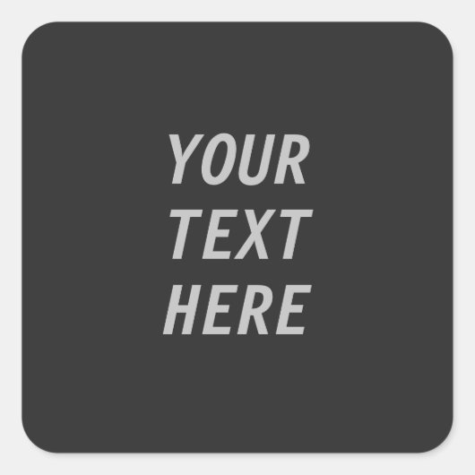 Voeg uw eigen tekst toe  vierkante sticker (Voorkant)
