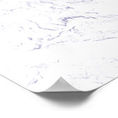 Voeg uw eigen tekst toe Witte & Stof Purple Marmer Poster (Hoek)