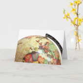 VOEG UW EIGEN TEKST Wereldbol Kaart (Gele Bloem)