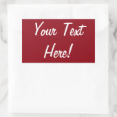 VOEG UW EIGEN TEKSTStickers TOE Rechthoekige Sticker (Tas)