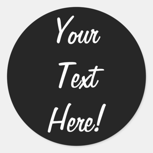 VOEG UW EIGEN TEKSTStickers TOE Ronde Sticker (Voorkant)