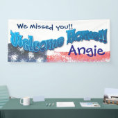 Voeg uw eigen welkomstvlag toe spandoek (Beurs)