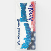 Voeg uw eigen welkomstvlag toe spandoek (Verticaal)
