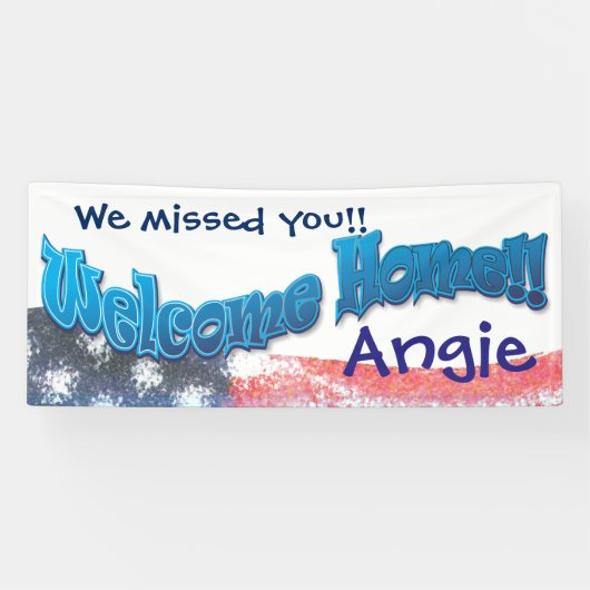 Voeg uw eigen welkomstvlag toe spandoek (Horizontaal)