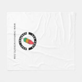 Voeg uw eigen zakelijke Logo-merkmedewerker toe Fleece Deken (Voorkant (Horizontaal))