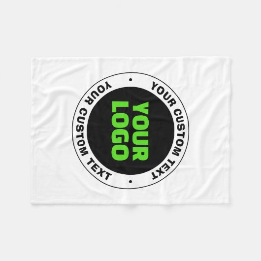 Voeg uw eigen zakelijke Logo of geüploade ontwerp Fleece Deken (Voorkant (Horizontaal))