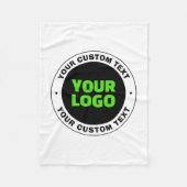 Voeg uw eigen zakelijke Logo of geüploade ontwerp Fleece Deken (Voorkant)