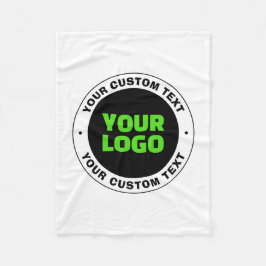 Voeg uw eigen zakelijke Logo of geüploade ontwerp  Fleece Deken