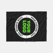 Voeg uw eigen zakelijke Logo of geüploade ontwerp  Fleece Deken (Voorkant (Horizontaal))
