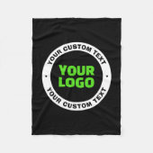 Voeg uw eigen zakelijke Logo of geüploade ontwerp  Fleece Deken (Voorkant)