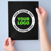 Voeg uw eigen zakelijke Logo of geüploade ontwerp Flyer (Hand)