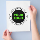 Voeg uw eigen zakelijke Logo of geüploade ontwerp  Flyer (Hand)