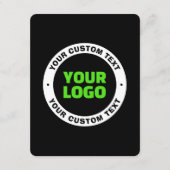 Voeg uw eigen zakelijke Logo of geüploade ontwerp  Informatiekaartje (Voorkant)