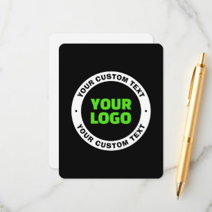 Voeg uw eigen zakelijke Logo of geüploade ontwerp  Informatiekaartje