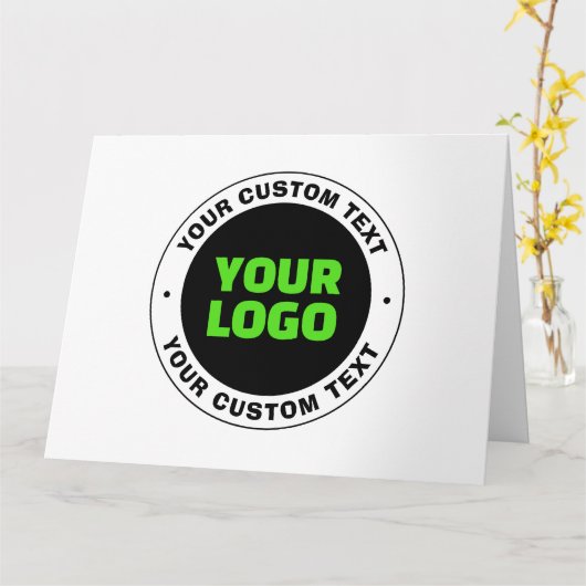 Voeg uw eigen zakelijke Logo of geüploade ontwerp Kaart (Gele Bloem)