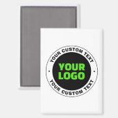 Voeg uw eigen zakelijke Logo of geüploade ontwerp  Magneet (Voorkant / Achterkant)