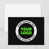 Voeg uw eigen zakelijke Logo of geüploade ontwerp  Notitiekaartje (Voorkant / Achterkant)