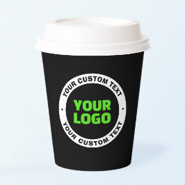 Voeg uw eigen zakelijke Logo of geüploade ontwerp  Papieren Bekers