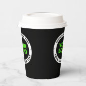 Voeg uw eigen zakelijke Logo of geüploade ontwerp  Papieren Bekers (Links)
