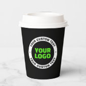 Voeg uw eigen zakelijke Logo of geüploade ontwerp  Papieren Bekers (Achterkant)
