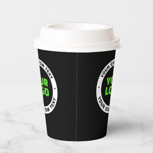 Voeg uw eigen zakelijke Logo of geüploade ontwerp Papieren Bekers (Rechts)