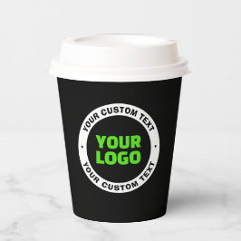 Voeg uw eigen zakelijke Logo of geüploade ontwerp  Papieren Bekers