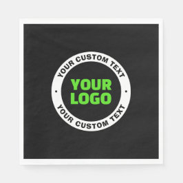 Voeg uw eigen zakelijke Logo of geüploade ontwerp  Servet