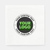 Voeg uw eigen zakelijke Logo of geüploade ontwerp  Servet (Voorkant)