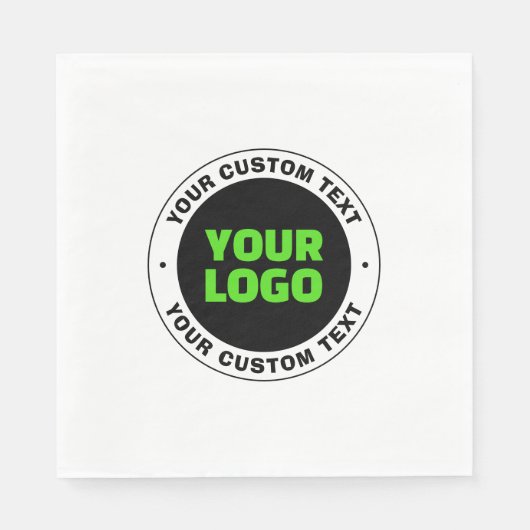 Voeg uw eigen zakelijke Logo of geüploade ontwerp  Servet (Voorkant)