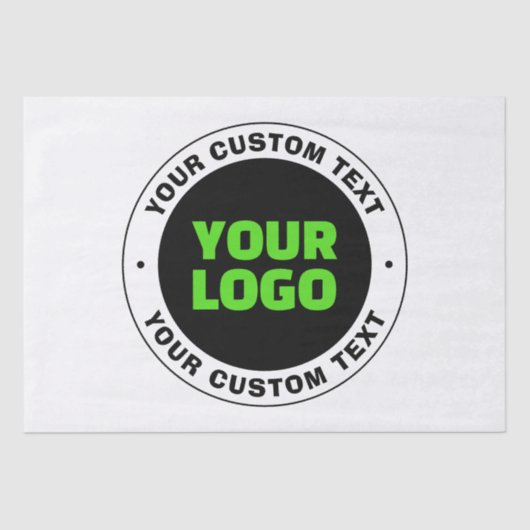 Voeg uw eigen zakelijke Logo of geüploade ontwerp Tissuepapier (Voorkant)