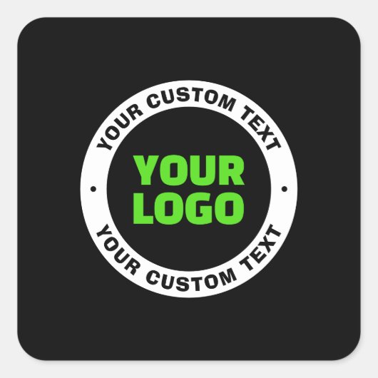 Voeg uw eigen zakelijke Logo of geüploade ontwerp  Vierkante Sticker (Voorkant)