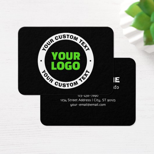 Voeg uw eigen zakelijke Logo of geüploade ontwerp Visitekaartje (Bureau)