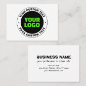 Voeg uw eigen zakelijke Logo of geüploade ontwerp  Visitekaartje (Voorkant / Achterkant)