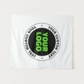 Voeg uw eigen zakelijke Logo of geüploade ontwerp Wandkleed (Voorkant (horizontaal))