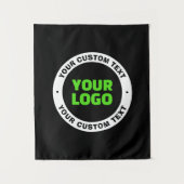 Voeg uw eigen zakelijke Logo of geüploade ontwerp Wandkleed (Voorkant)