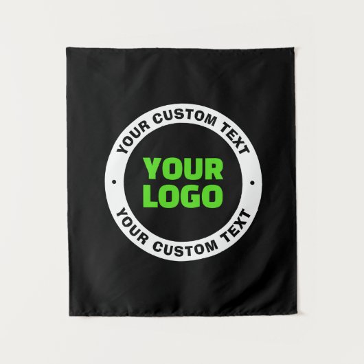 Voeg uw eigen zakelijke Logo of geüploade ontwerp  Wandkleed (Voorkant)