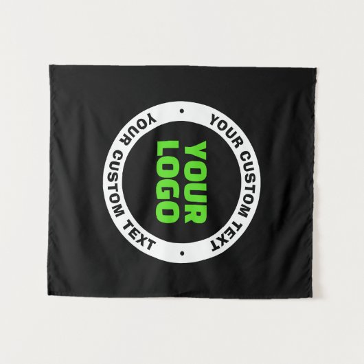 Voeg uw eigen zakelijke Logo of geüploade ontwerp Wandkleed (Voorkant (horizontaal))