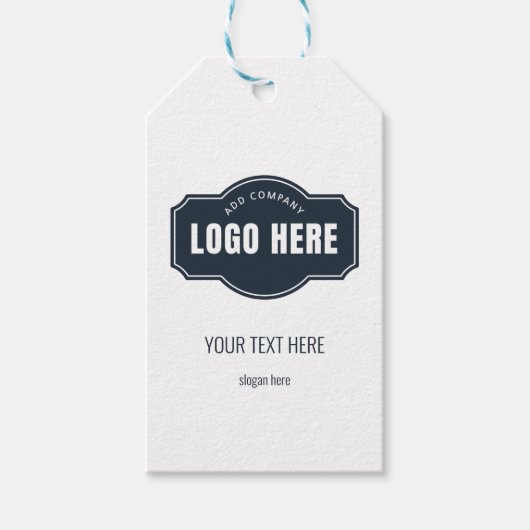 Voeg uw eigen zakelijke zakelijke Logo toe Cadeaulabel (Voorkant)