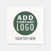 Voeg uw eigen zakelijke zakelijke Logo toe Servet (Voorkant)