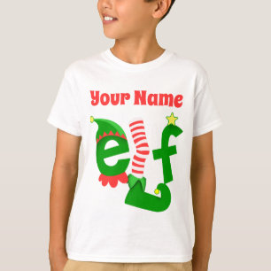 Voeg uw Elf-naam Kerstmis toe - Pas aan T-shirt