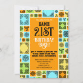 Voeg uw evenement Decoratieve Tegel Sinaasappel Gr Kaart (Voorkant)