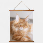 Voeg uw familie kat foto op maat hangend wandkleed (Voorkant 2)