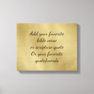 Voeg uw favoriete Bijbelversie of citaat van de Ma Canvas Afdruk