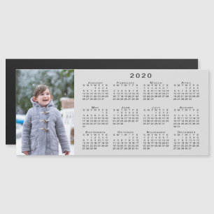 Voeg uw Foto 2020-kalender toe aan grijs