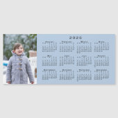 Voeg uw foto 2025 Kalender op lichtblauwe magneet (Voorkant)